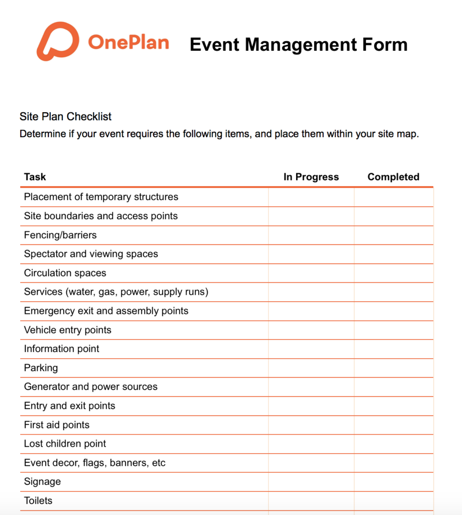 Event Management Form