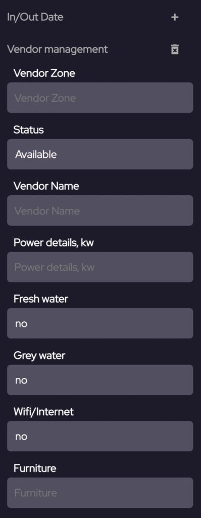 Vendor management options in OnePlan