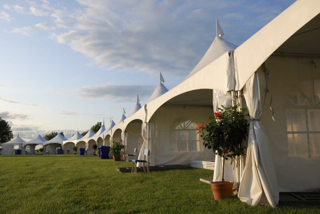 Marquee tents at an event