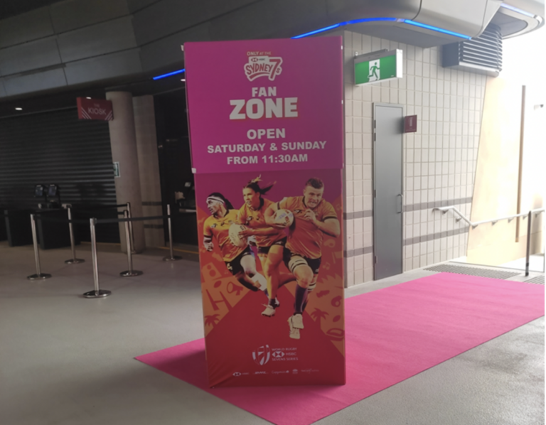 Signage at the HSBC World Rugby Sevens Series