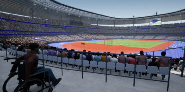 Fan in Stade de France Venue Twin for Paris 2024 Olympics