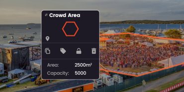 Inteligent crowd area planning software for events in OnePlan