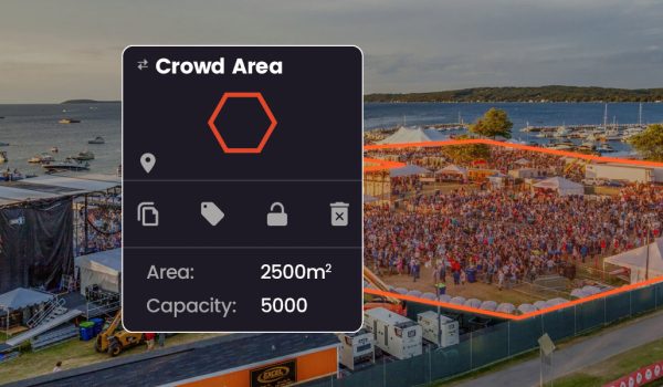 Inteligent crowd area planning software for events in OnePlan