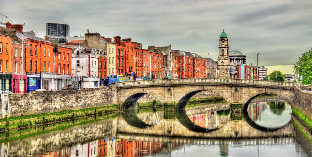 View of Mellows Bridge in Dublin - Ireland